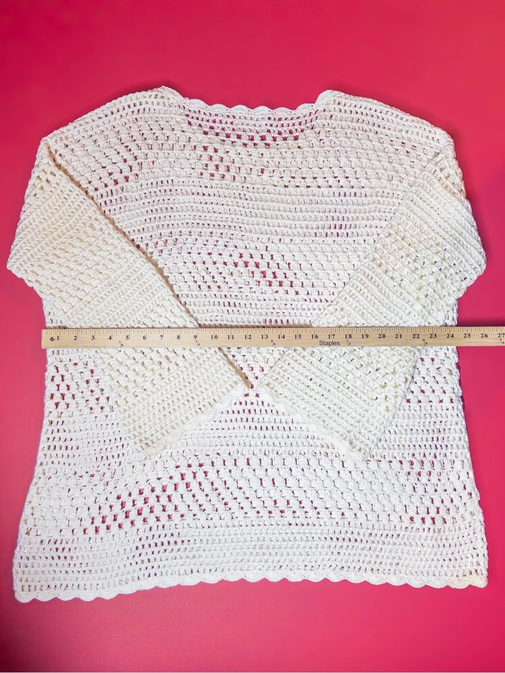 Show Me Your MuMu Cream Crochet Coverup Tunic XL